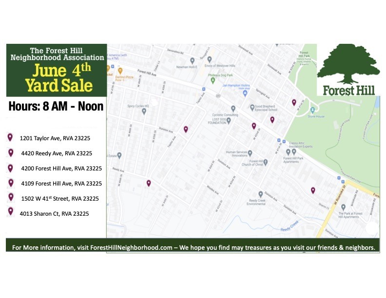 Forest Hill Yard Sale 2022 Forest Hill Neighborhood Association